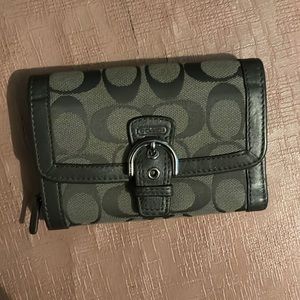 coach grey wallet